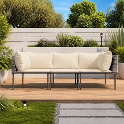 Compact and Versatile 3 Piece Outdoor Lounge Set