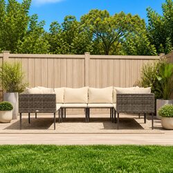 Compact 6 Piece Lounge Set for Outdoor Comfort