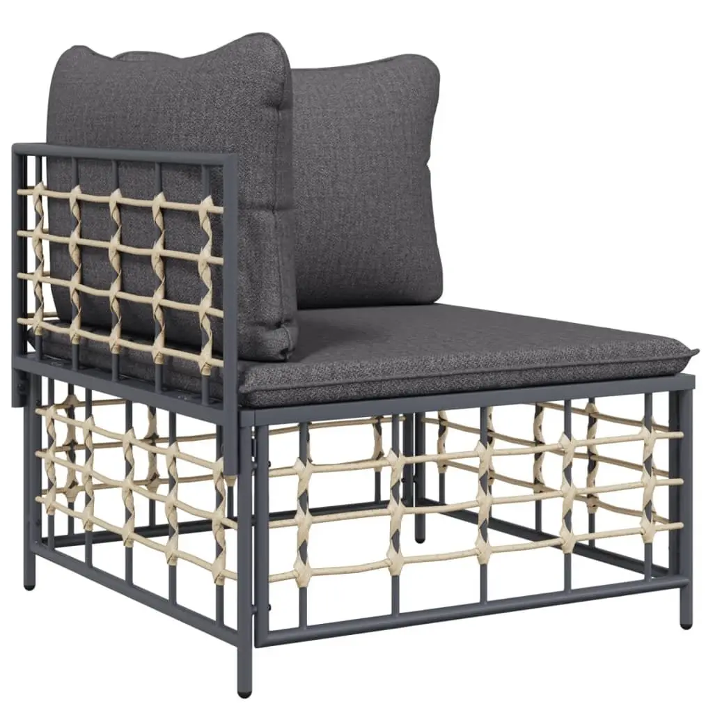 Outdoor Corner Sofa Set 2 pcs Garden Lounge Sectional Seating Cushioned