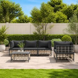 Concise 6 Piece Outdoor Lounge Set in Anthracite