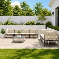 Compact 9-Piece Outdoor Lounge Set for All Spaces