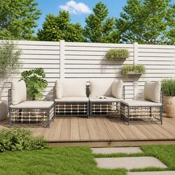 Compact and Elegant 4 Piece Garden Lounge Set