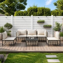 Compact 6-Piece Garden Lounge Set with Cushions