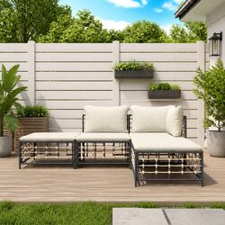 4-Piece Garden Lounge Set: Easy Comfort for Outdoors