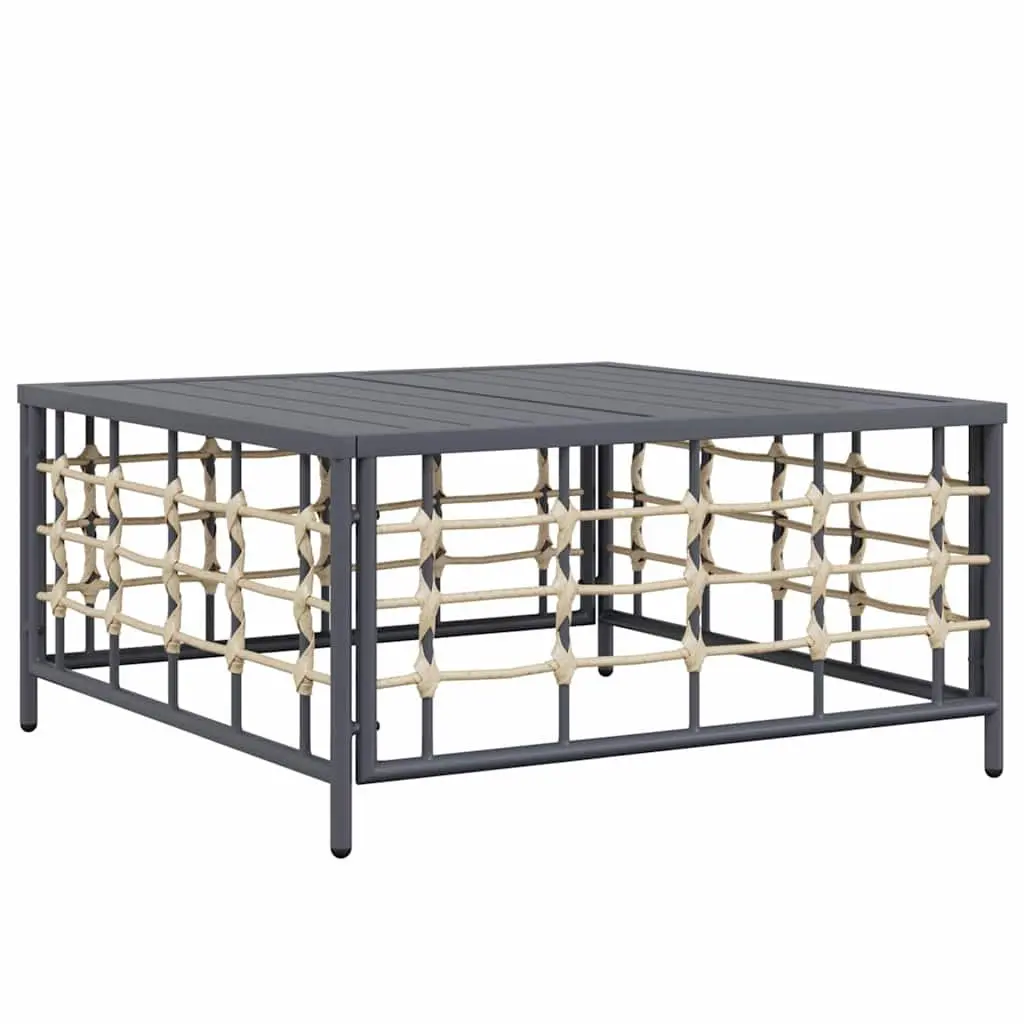Outdoor Lounge Set Anthracite 4 Piece Garden Furniture Poly Rattan with Cushions