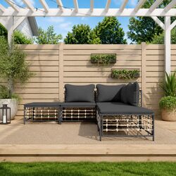 Compact and Stylish 5-Piece Garden Lounge Set