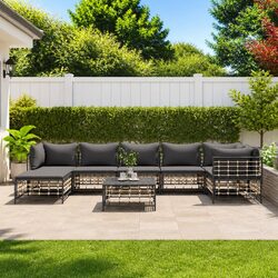 Compact and Robust: 8-Piece Outdoor Lounge Set