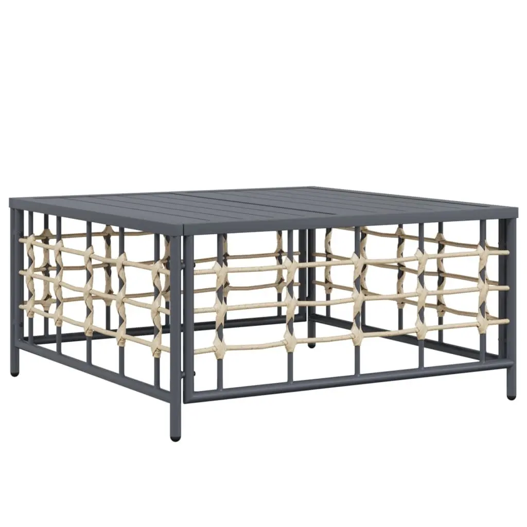 Garden Lounge Set Anthracite 10 Piece Poly Rattan Outdoor Furniture with Cushions