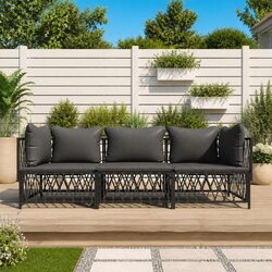 Compact 3 Piece Garden Lounge Set - Ideal for Outdoors