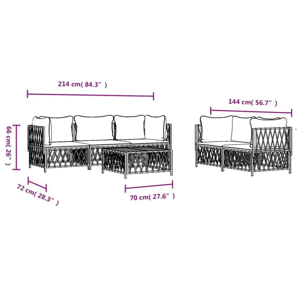 6-Piece Garden Lounge Set for Outdoor Comfort