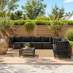 Concise Anthracite 8-Piece Outdoor Lounge Set