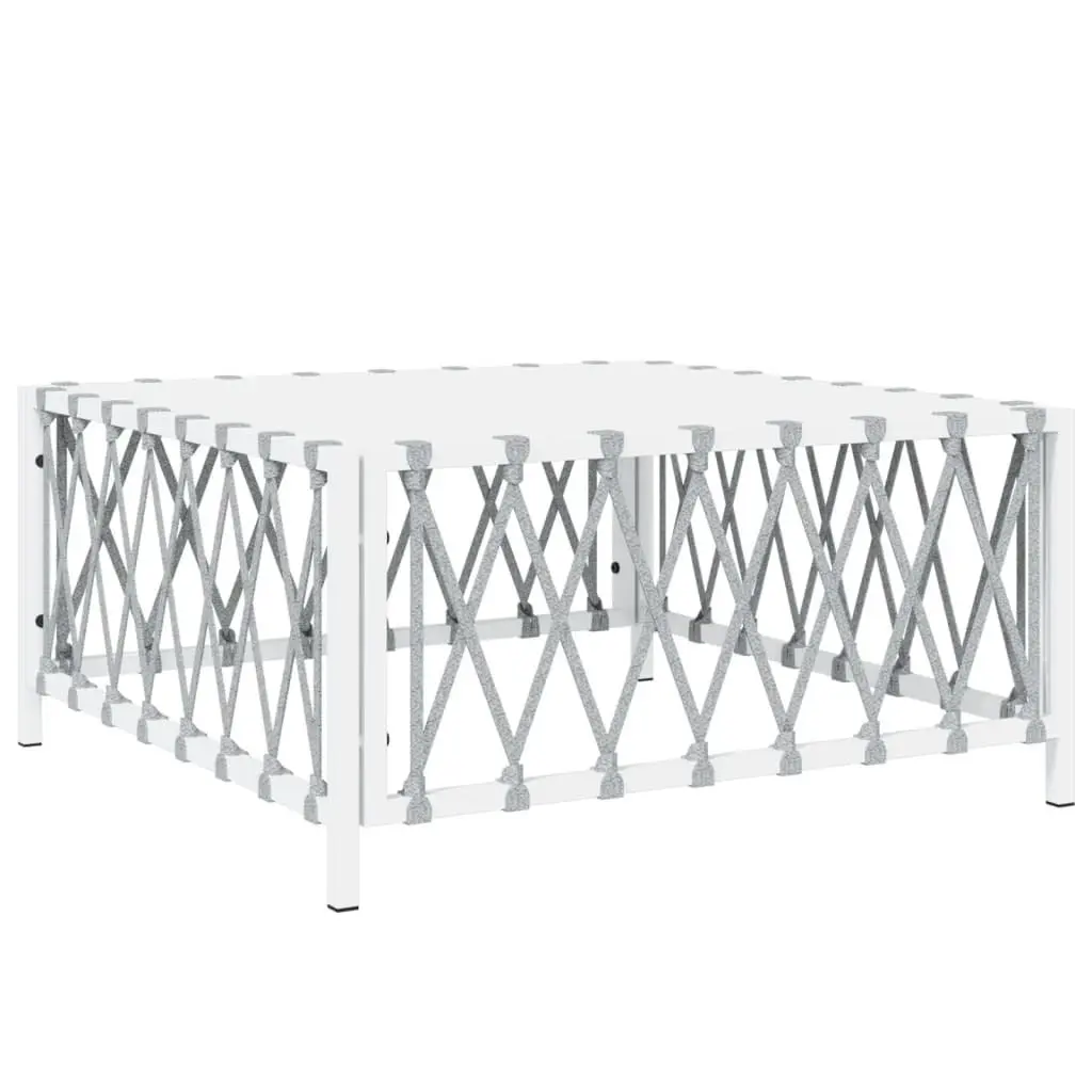 Garden Lounge Set 5 Piece Outdoor Furniture White Steel Frame Cushions Modular