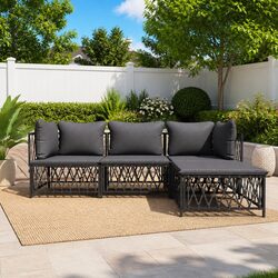 Compact and Comfortable 4 Piece Garden Lounge Set