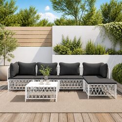 Compact and Reliable 6-Piece Garden Lounge Set