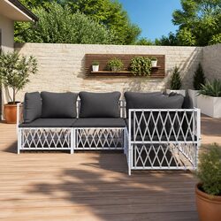 Concise Comfort: 4 Piece Garden Lounge Set