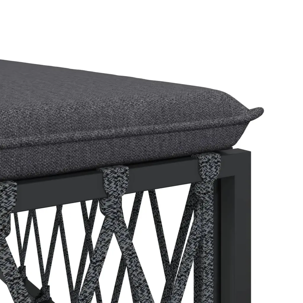 5 Piece Garden Lounge Set Anthracite Outdoor Furniture Sofa with Cushions