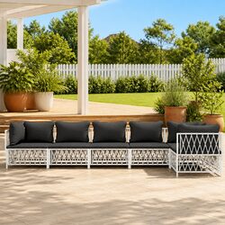 Compact 6-Piece Lounge Set for Outdoor Comfort