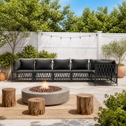 Compact 6-Piece Outdoor Lounge Set for Relaxation