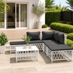 Concise 6-Piece Garden Lounge Set for Outdoor Relaxation