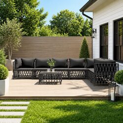 8-Piece Modular Lounge Set: Outdoor Comfort Made Easy
