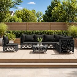 Concise and Stylish Anthracite Outdoor Lounge Set