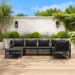 Compact 6-Piece Garden Lounge Set with Cushions