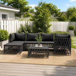Compact and Stylish 7-Piece Garden Lounge Set