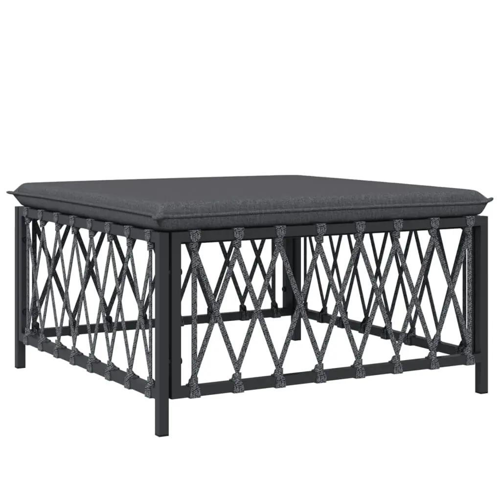 Garden Lounge Set 6 Piece Outdoor Furniture Anthracite Steel Frame Cushions