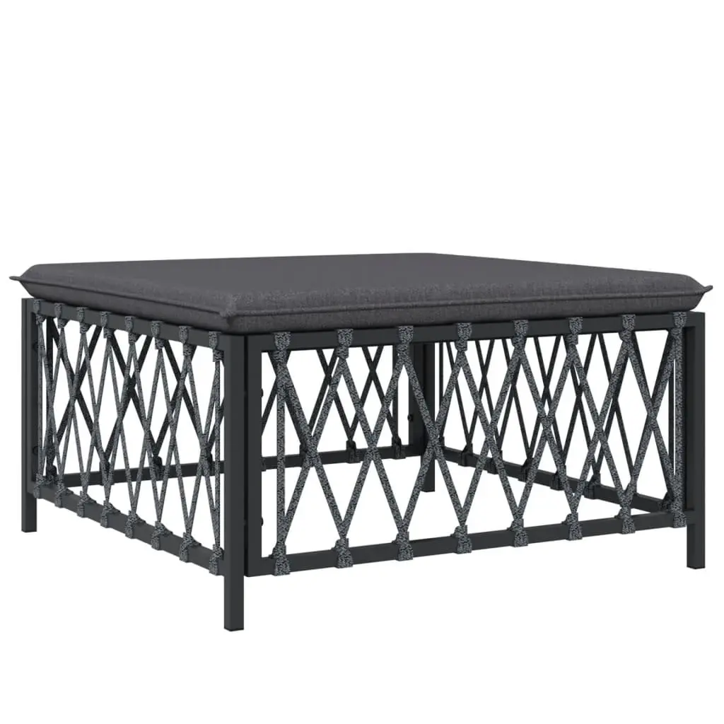 Garden Lounge Set Anthracite 7 Piece Modular Sofa Durable Construction Flexible Configurations