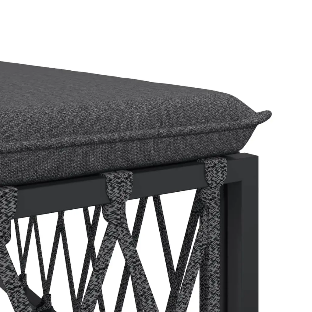 Garden Lounge Set Anthracite 7 Piece Modular Sofa Durable Construction Flexible Configurations