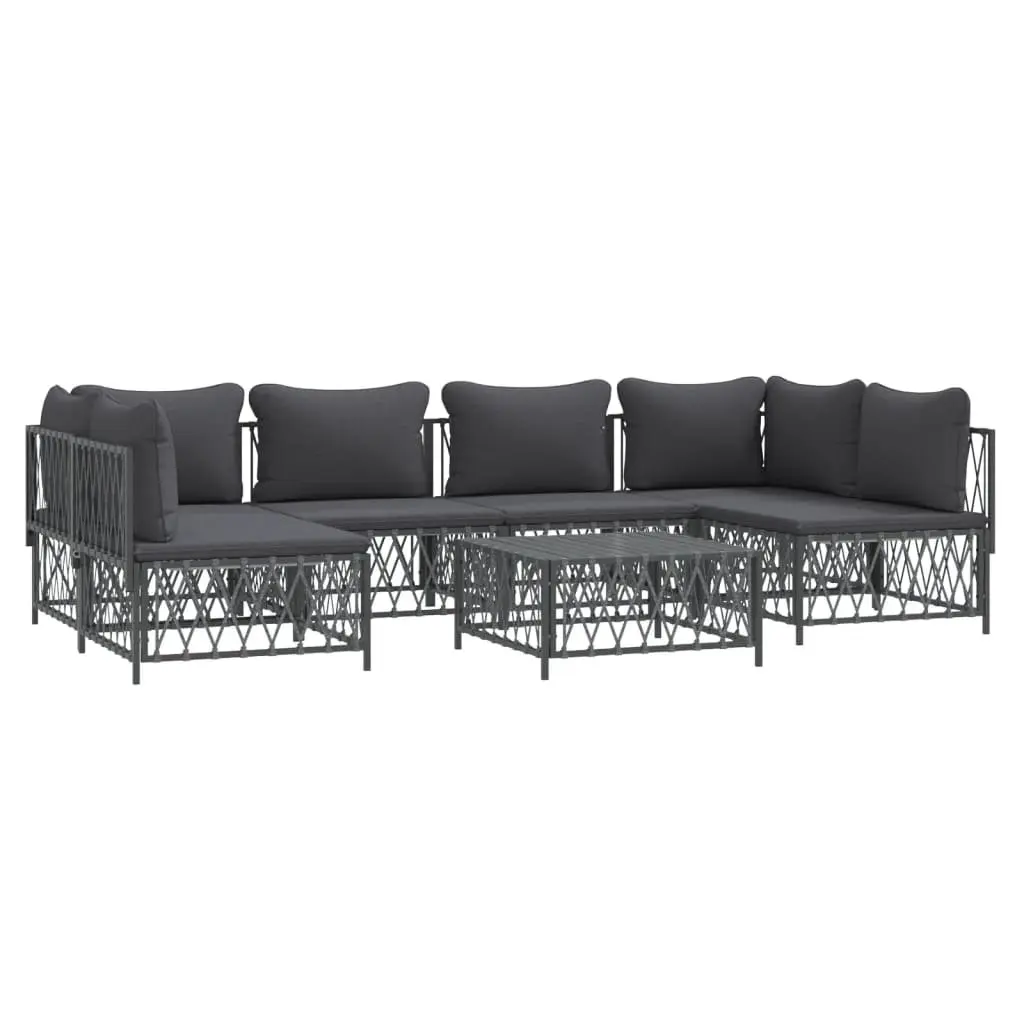 Garden Lounge Set 7 Piece Outdoor Furniture Modular Sofa with Cushions