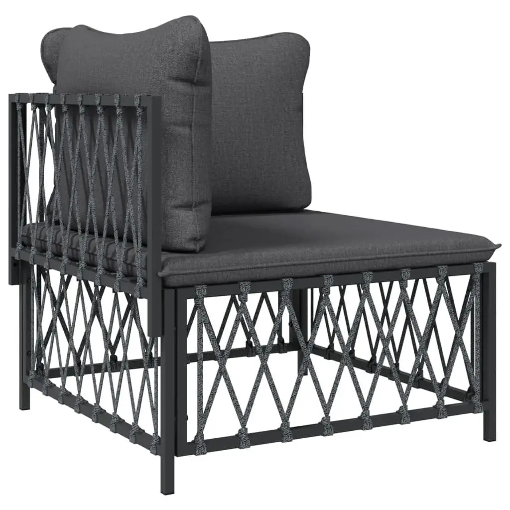 Garden Lounge Set 8 Piece Outdoor Furniture Modular Sofa Anthracite with