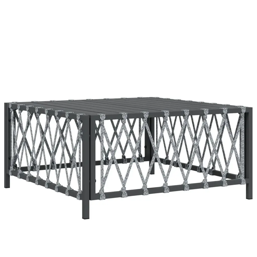 Garden Lounge Set 8 Piece Modular Outdoor Furniture Anthracite Steel Frame