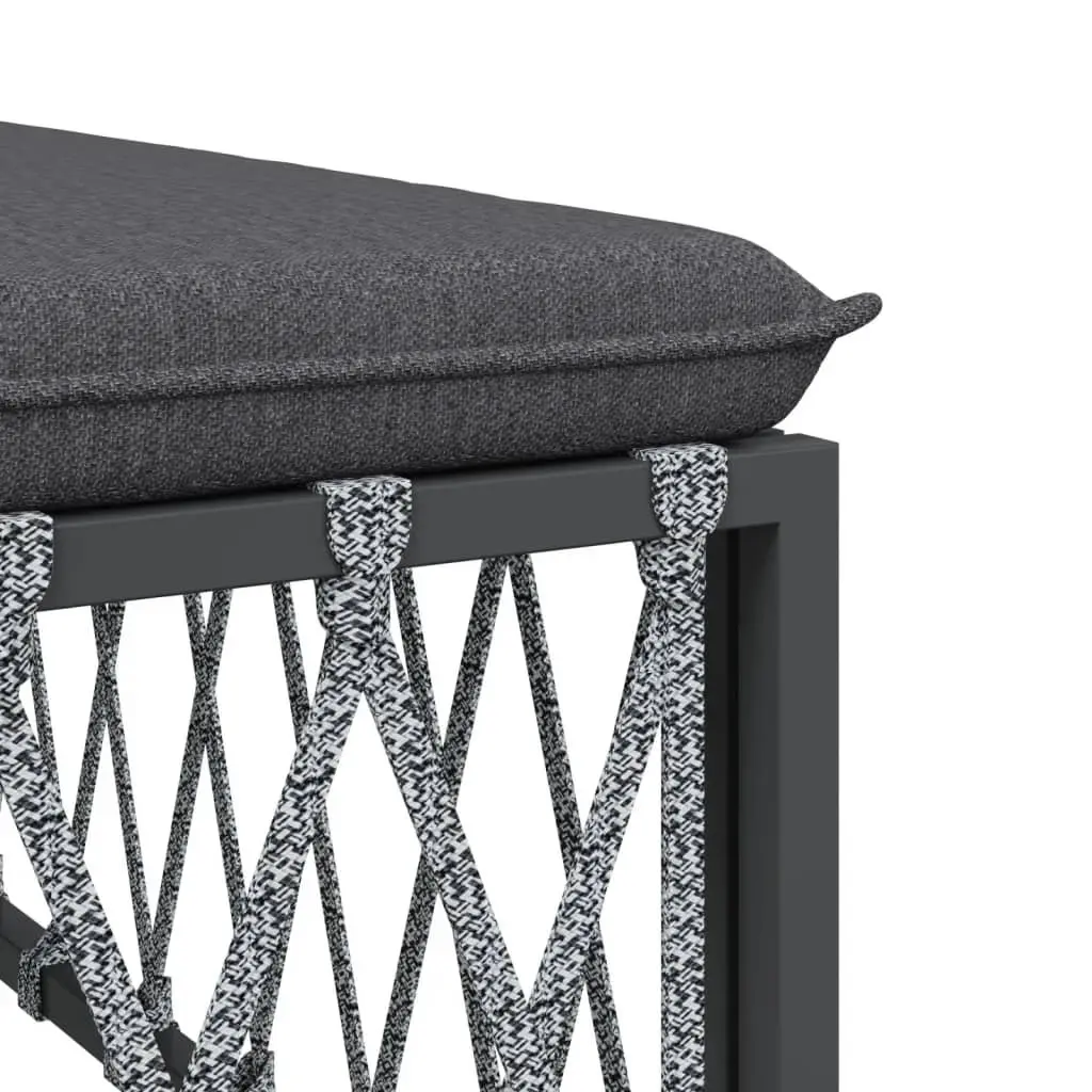 Garden Lounge Set 8 Piece Modular Outdoor Furniture Anthracite Steel Frame
