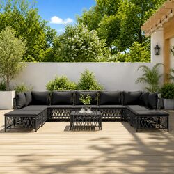 10-Piece Modular Garden Lounge Set for Outdoor Enjoyment