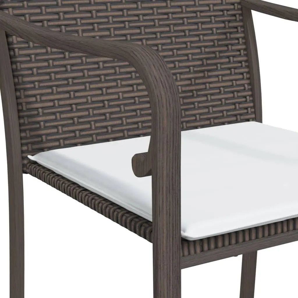 Garden Dining Set 5 Piece Outdoor Furniture Poly Rattan Steel Frame Glass Table