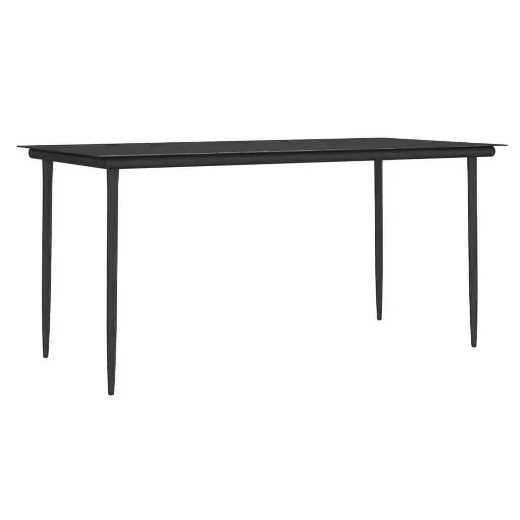 Garden Dining Set 5 Piece Outdoor Furniture Poly Rattan Steel with Cushions