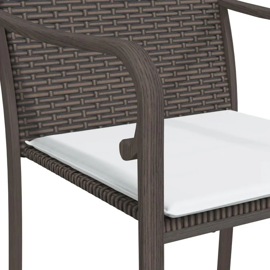 Garden Dining Set 3 Piece Outdoor Furniture Poly Rattan Steel Frame with