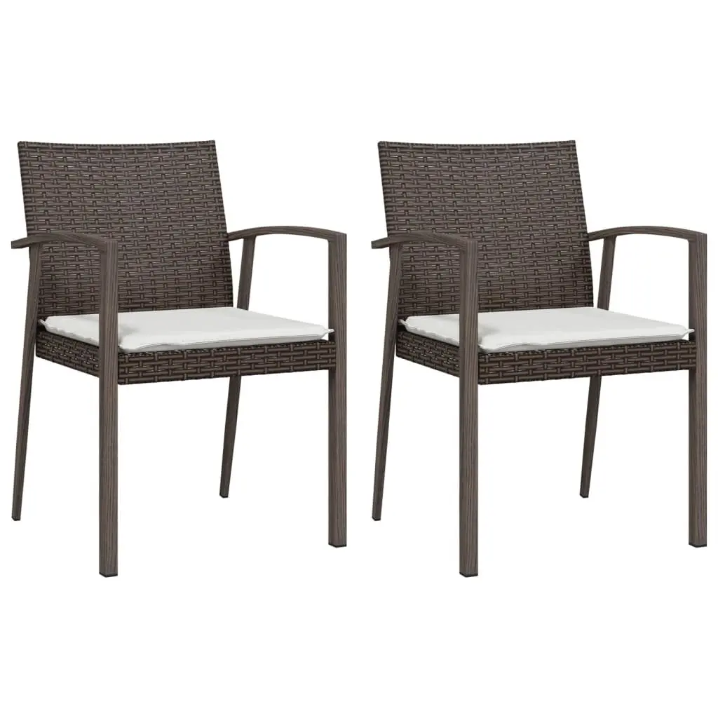 Garden Dining Set 3 Piece Outdoor Furniture Poly Rattan Steel Patio Table Chairs
