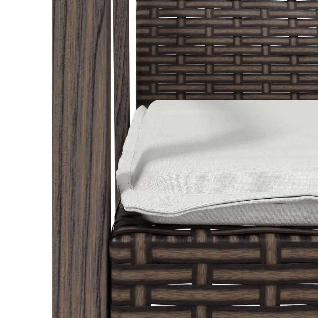 Garden Dining Set 3 Piece Outdoor Furniture Poly Rattan Steel Patio Table Chairs