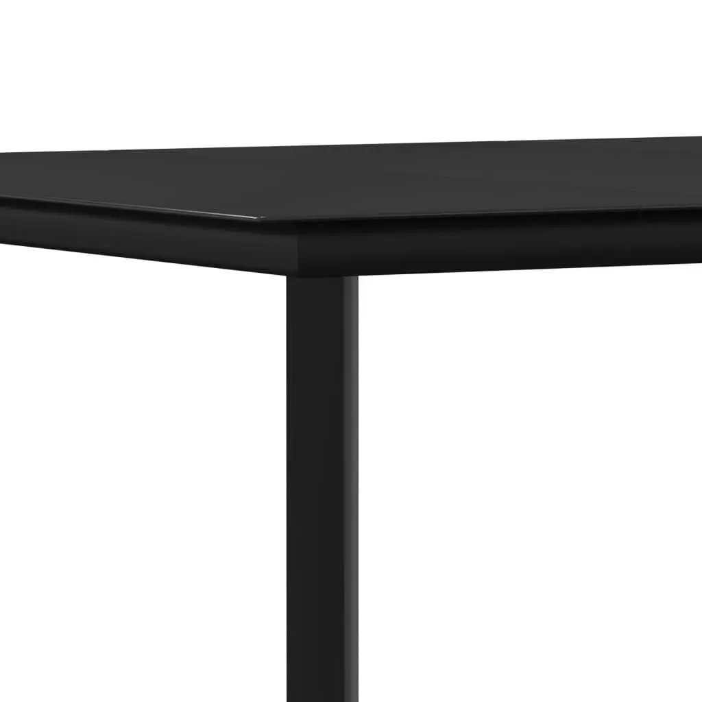 Garden Dining Set 5 Piece Outdoor Furniture Black Steel Textilene Chairs Table