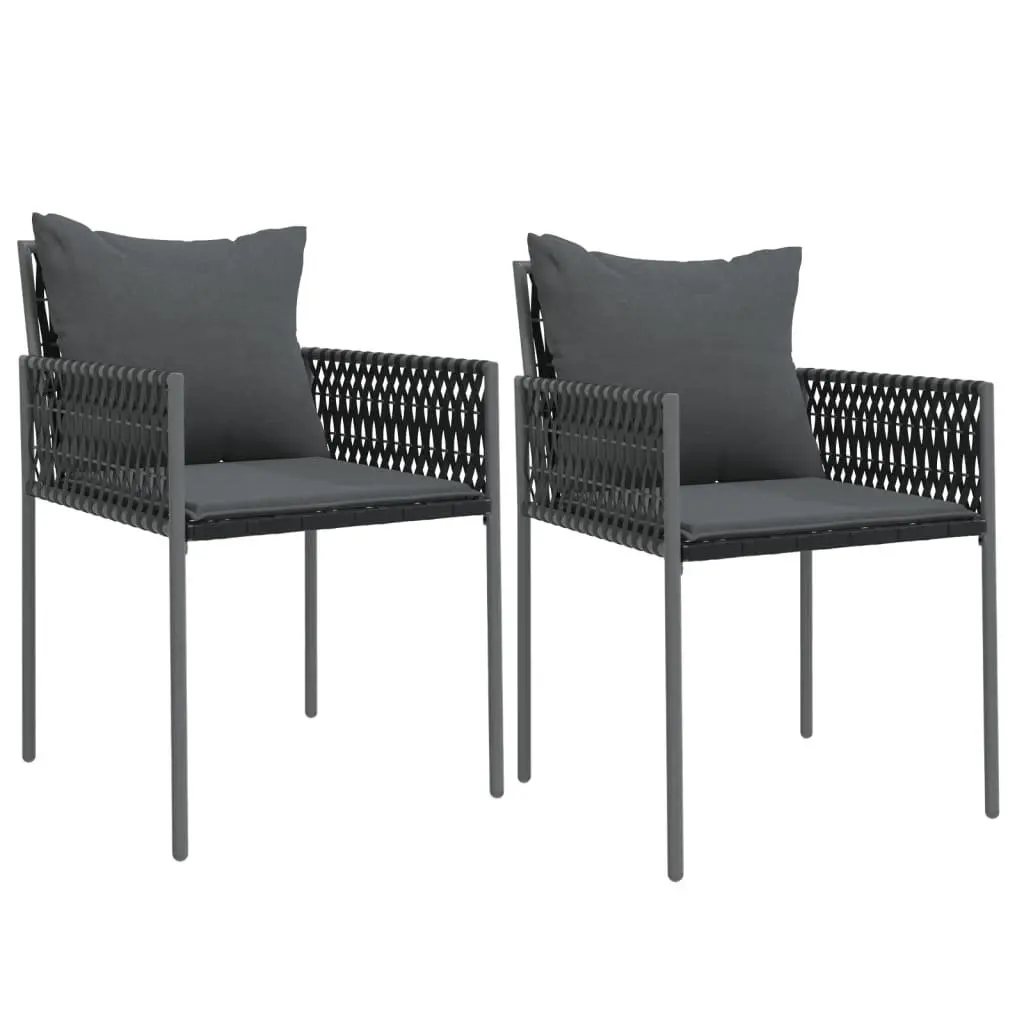 Garden Dining Set 3 Piece Outdoor Furniture PE Rattan Steel Frame Tempered Glass