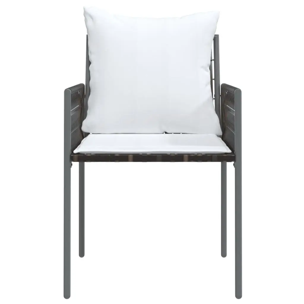 4pcs Brown Outdoor Garden Chairs