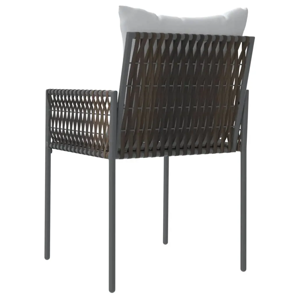 4pcs Brown Outdoor Garden Chairs