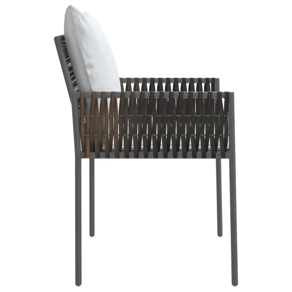 4pcs Brown Outdoor Garden Chairs