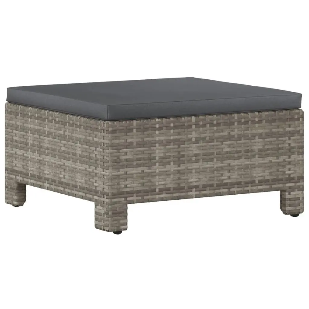Garden Lounge Set 5 Piece Outdoor Furniture Grey Rattan Cushions Sectional