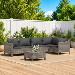 Compact and Reliable 6 Piece Garden Lounge Set