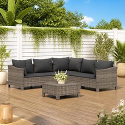 Compact 6 Piece Garden Lounge Set for Relaxing Outdoors