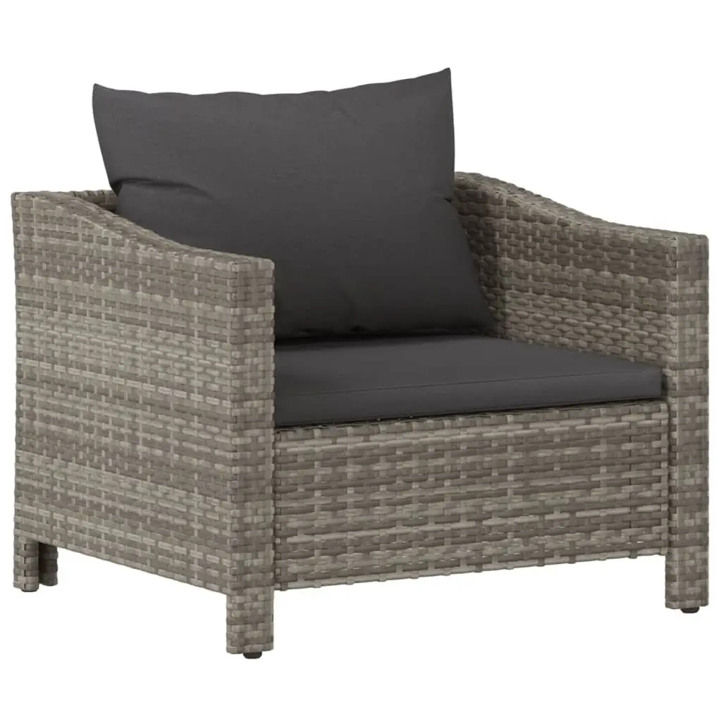 Garden Lounge Set 6 Piece Outdoor Furniture Patio Sofa Chair Table Grey
