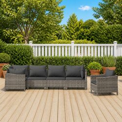 Compact and Elegant 6-Piece Outdoor Lounge Set